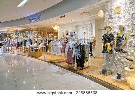 BUSAN, SOUTH KOREA - MAY 28, 2017: TWEE store at Lotte Department Store