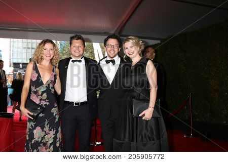 LOS ANGELES - SEP 10:  Jacob Shea, Jasha Klebe, Lindsay Shea, Kelly Johnson at the 2017 Creative Arts Emmy Awards - Arrivals at the Microsoft Theater on September 10, 2017 in Los Angeles, CA