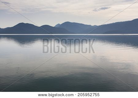 Walchensee or Lake Walchen is one of the deepest and largest alpine lakes in Germany, with a maximum depth of 192.3 metres and an area of 16.4 square kilometres. European landmarks and nature.