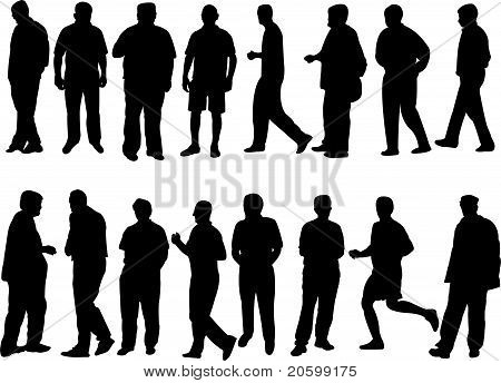 silhouette di gente