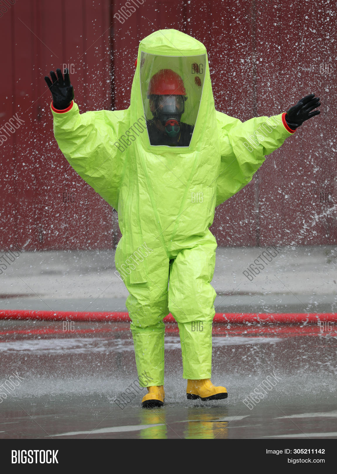 Yellow Protective Suit Image Photo Free Trial Bigstock