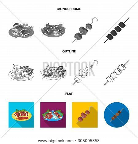 Vector Illustration Of Grill And Bbq Icon. Collection Of Grill And Cover Stock Vector Illustration.