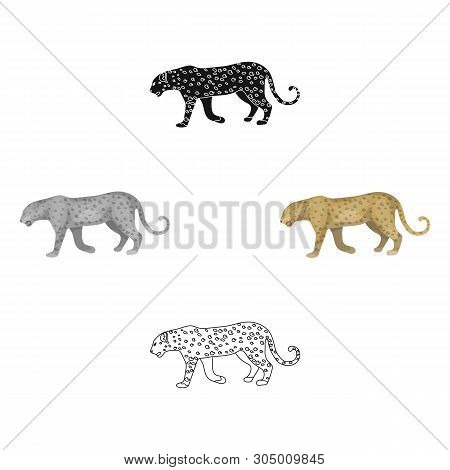 Leopard.african Safari Single Icon In Cartoon, Black Style Vector Symbol Stock Illustration Web.
