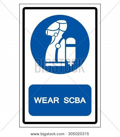 Wear Scba Symbol Sign, Vector Illustration, Isolate On White Background Label .eps10