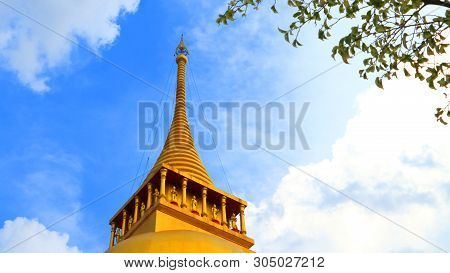 Temple In Wat Phrong Akat, Bang Nam Priao District, Chachoengsao Thailand.