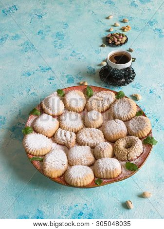 Holidays Cookies Maamoul - Arab Dessert Usually Made A Few Days Before Eid Al-fitr, Easter, And Puri