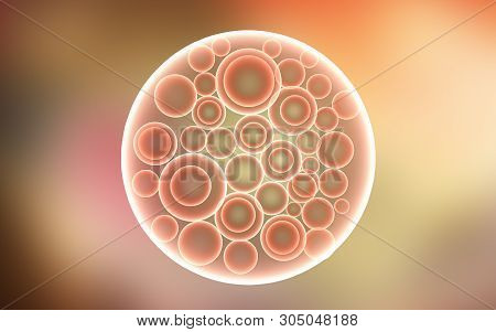 3d Rendered Digital Illustration Of Blastocyst In Colour Background
