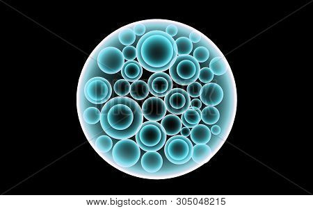 3d Rendered Blastocyst Isolated On A Dark Background