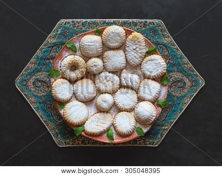 Holidays Cookies Maamoul - Arab Dessert Usually Made A Few Days Before Eid Al-fitr, Easter, And Puri