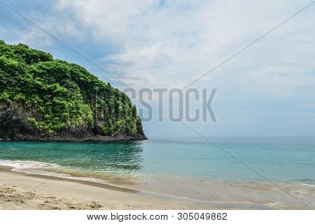 Tropical Beach In Bali Near Chandidasa, Knowen As White Sand Beach