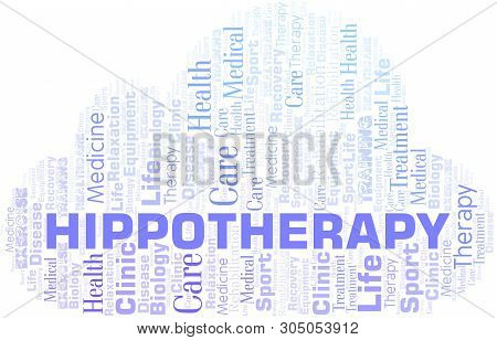 Hippotherapy Word Cloud. Wordcloud Made With Text Only.