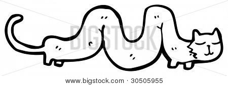 dehnbar Katze cartoon