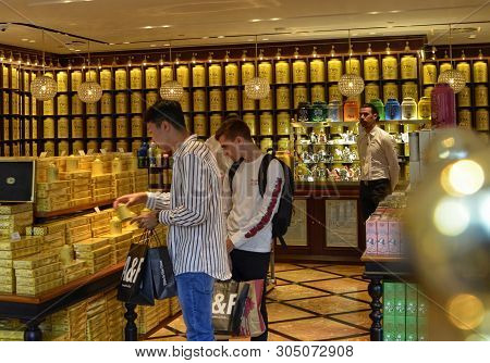London, United Kingdom, June 2018. The Twg London Store, Right In The Center, The Luxurious Botique 