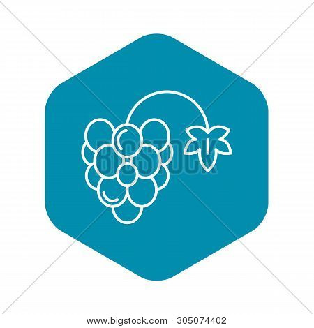 Farm Grape Icon. Outline Farm Grape Vector Icon For Web Design Isolated On White Background