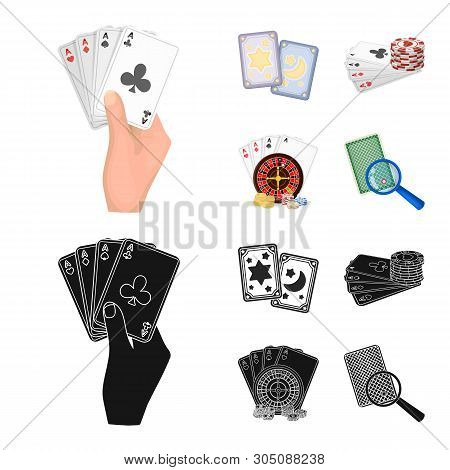 Vector Illustration Of Game And Magic Symbol. Collection Of Game And Poker Vector Icon For Stock.