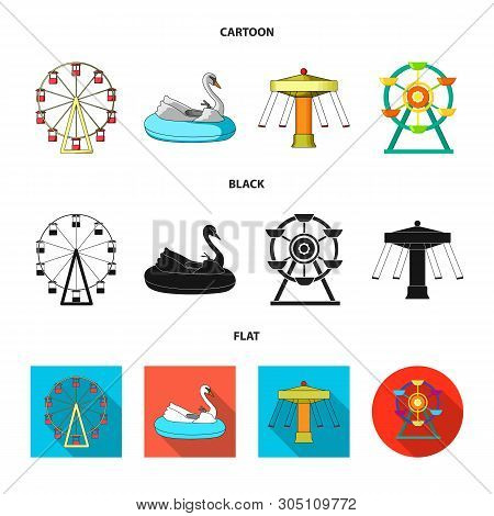 Isolated Object Of Fun And Horse  Logo. Collection Of Fun And Circus Stock Vector Illustration.