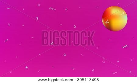 Clean Space Fantasy. Liquid Colorific Illustration.  Background Texture, Blend. Magneta Colored Back