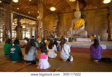 Sakon Nakhon, Thailand February 2, 2019 - Tham Pha Daen Wat Temple, Sakon Nakhon, Thailand