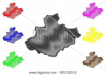 Relizane Province (provinces Of Algeria, Peoples Democratic Republic Of Algeria) Map Vector Illustra