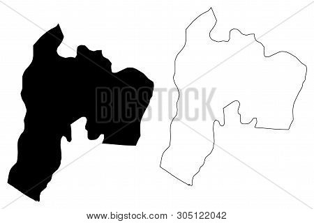 Suchitepequez Department (republic Of Guatemala, Departments Of Guatemala) Map Vector Illustration, 