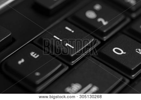 Black Computer Keyboard Close Up
