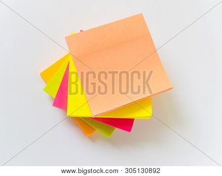 ..multicolored Stickers. Papers For Records. Office Tools