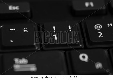 Black Computer Keyboard Close Up