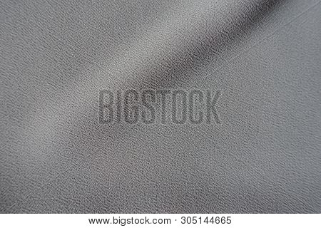Single Diagonal Soft Folds On Grey Crepe Georgette Fabric