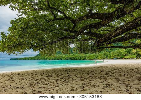Famous Champagne Beach, Vanuatu, Espiritu Santo island, near Luganville,  South Pacific