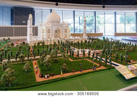Dubai, Uae, January 09, 2019: Miniature Of The Taj Mahal, One Of The Most Recognisable Structures In