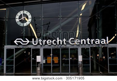 Utrecht, The Netherlands, February 15, 2019: Utrecht Central Station, Utrecht Centraal, Main Station