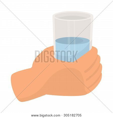 Vector Illustration Of Water  And Drink Icon. Set Of Water  And Glass  Vector Icon For Stock.