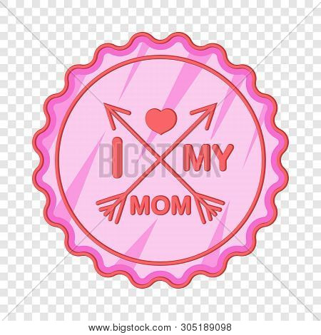 Moters Day Badge Icon. Cartoon Illustration Of Moters Day Badge Vector Icon For Web Design