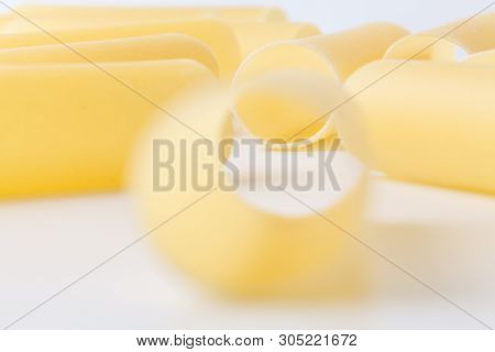 Fresh Raw Homemade Connelloni Pasta Close Up