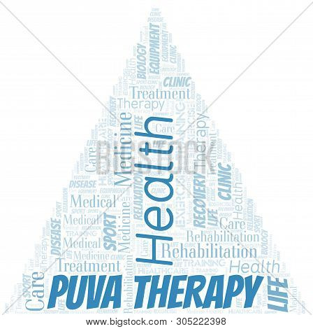 Puva Therapy Word Cloud. Wordcloud Made With Text Only.