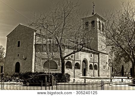 Ancient Catholic Church In Segovia, Spain, Sepia