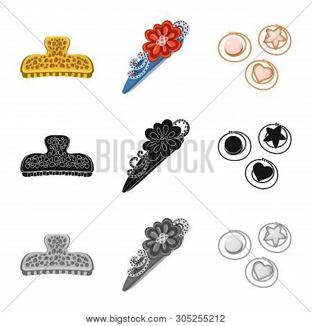 Vector Design Of Beauty And Fashion Logo. Set Of Beauty And Female Vector Icon For Stock.