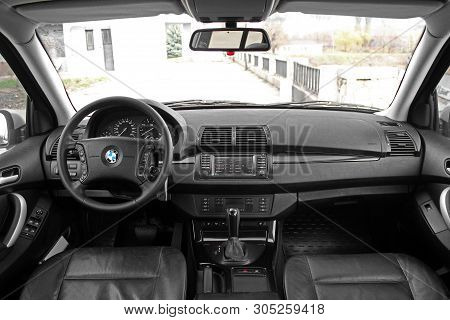 Chernigov, Ukraine - November 16, 2017: Bmw X5 (e53) In The Center Of The City