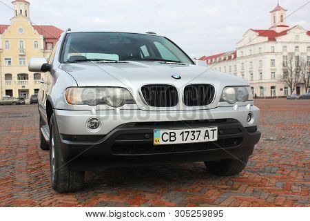 Chernigov, Ukraine - November 16, 2017: Bmw X5 (e53) In The Center Of The City