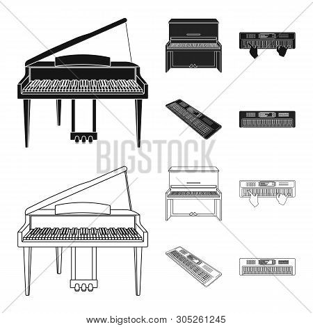 Vector Design Of Music And Piano Logo. Collection Of Music And Song Vector Icon For Stock.
