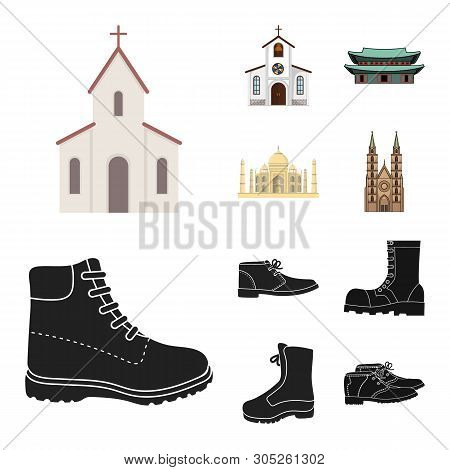 Vector Design Of Religion And Wedding Symbol. Set Of Religion And House  Vector Icon For Stock.