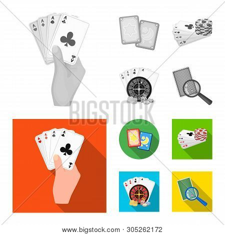 Isolated Object Of Game And Magic Icon. Collection Of Game And Poker Stock Vector Illustration.