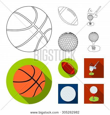 Vector Design Of Ball And Soccer Symbol. Collection Of Ball And Basketball Vector Icon For Stock.
