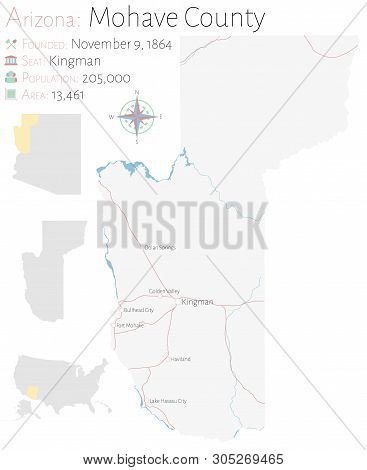 Large And Detailed Map Of Maricopa County In Arizona, Usa.