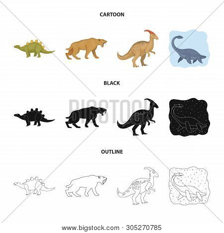 Vector Design Of Animal And Character Icon. Collection Of Animal And Ancient  Stock Symbol For Web.