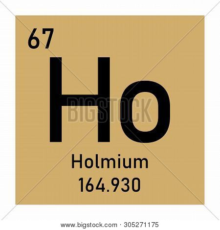 Illustration Of The Periodic Table Holmium Chemical Symbol