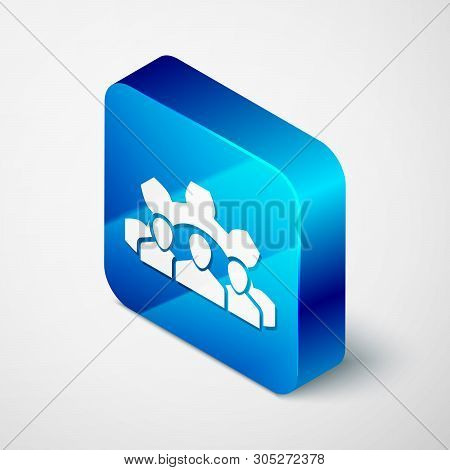 Isometric Project Team Base Icon Isolated On White Background. Business Analysis And Planning, Consu