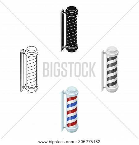 Barber Logo.barbershop Single Icon In Cartoon, Black Style Vector Symbol Stock Illustration Web.