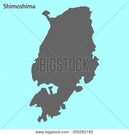 High Quality Map Of Shimoshima Is The Island Of Japan