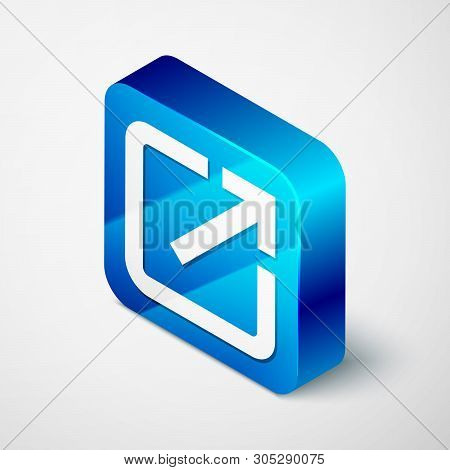 Isometric Open In New Window Icon Isolated On White Background. Open Another Tab Button Sign. Browse